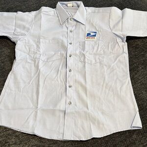 NEW UNISEX, USPS Light Blue Button Down Shirt